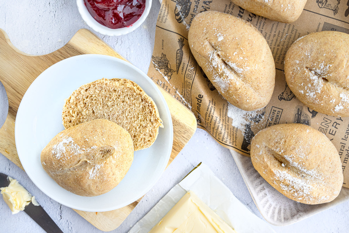 Dinkelbrötchen mit Trockenhefe