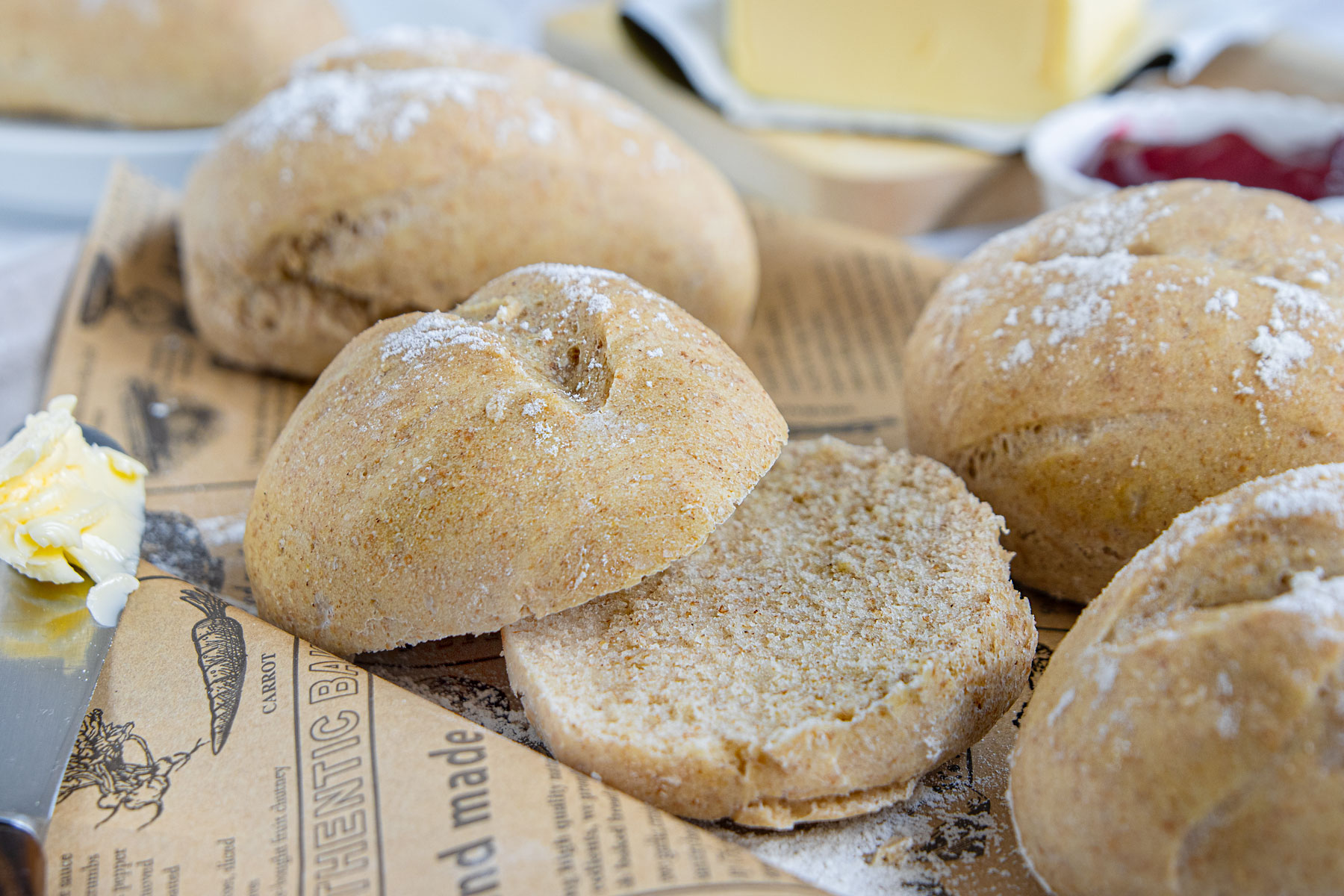 Dinkelbrötchen mit Trockenhefe