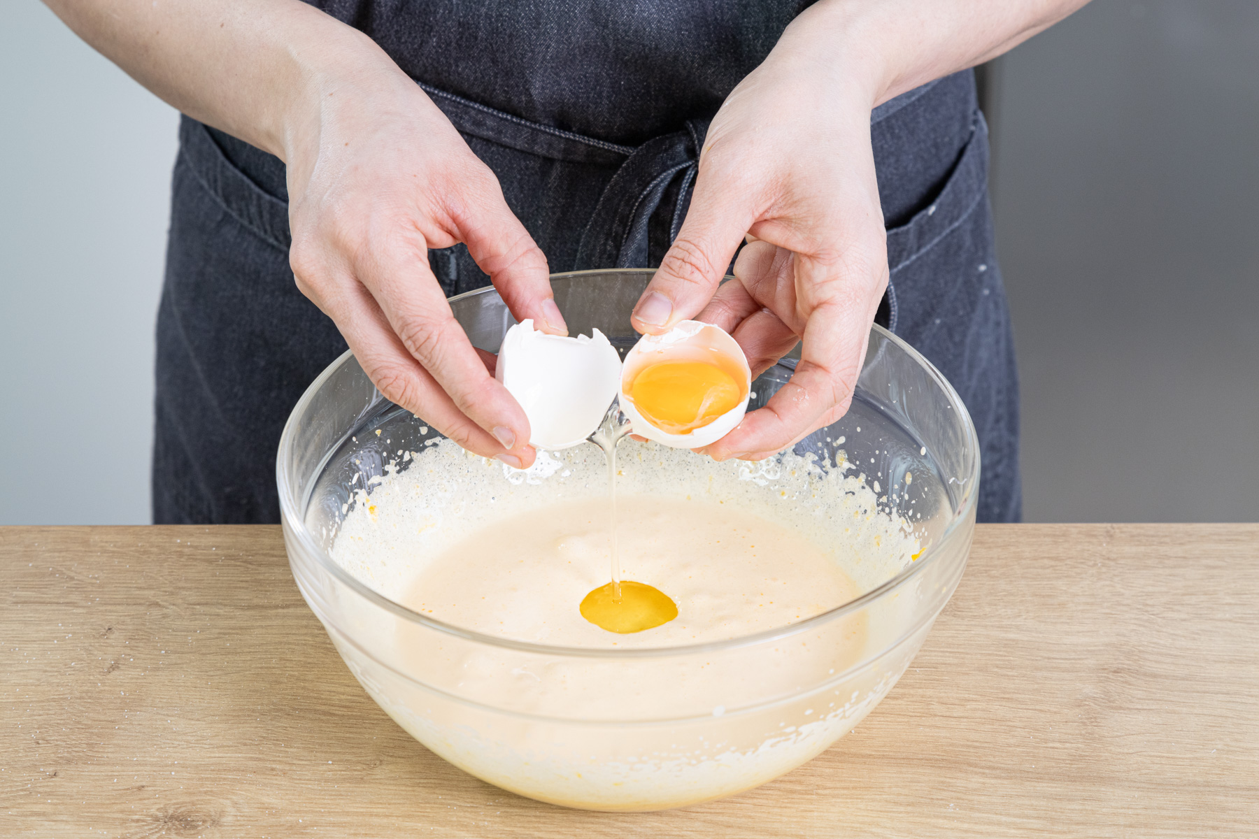 Eier dazugeben