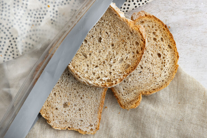 Gefrorenes Brot mit Gefrierbrand