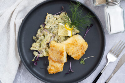Kabeljau in der Pfanne braten