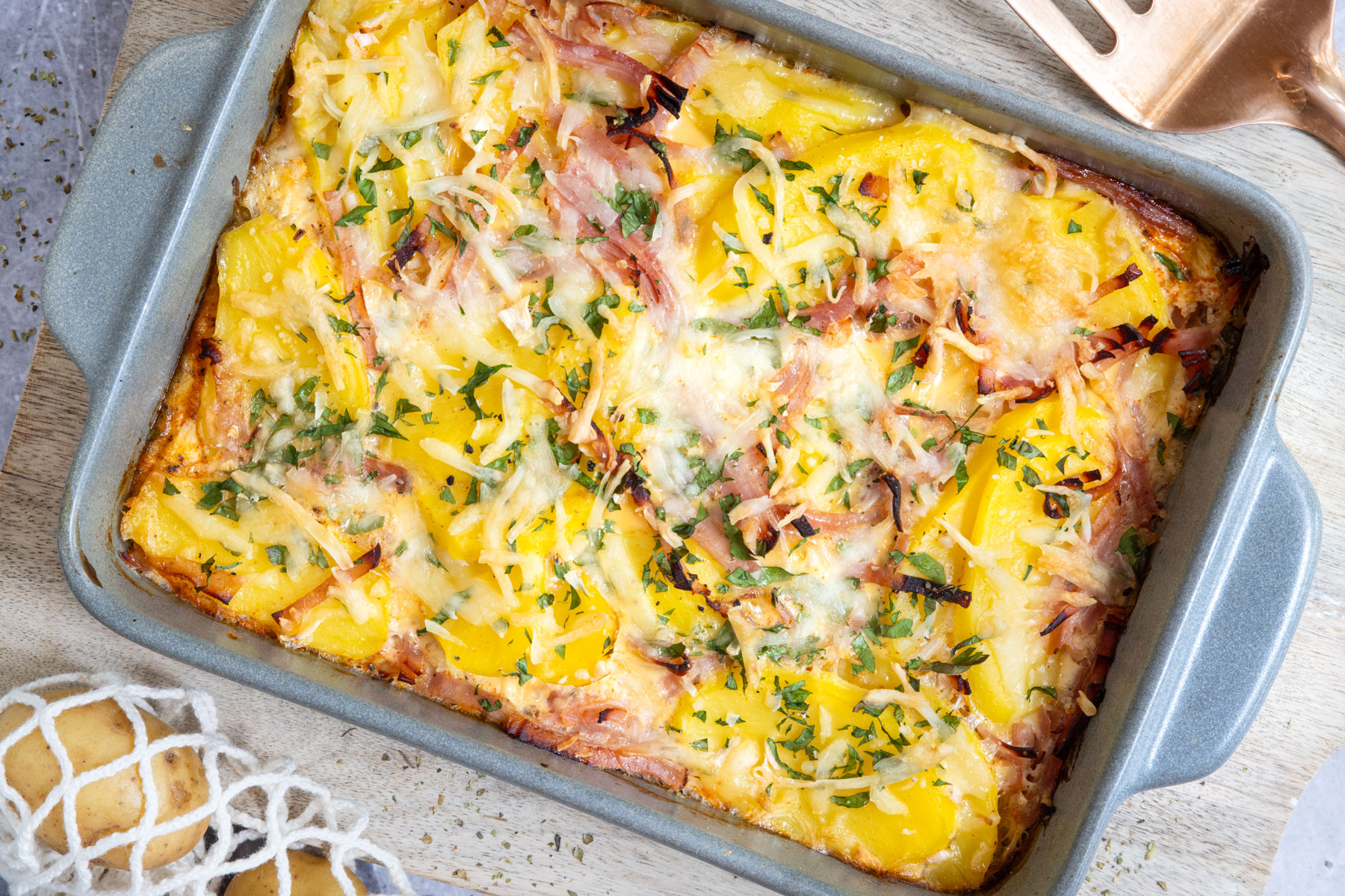 Kartoffel-Schinken-Gratin