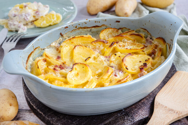 Kartoffelgratin mit Speck