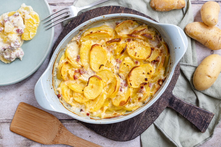 Kartoffelgratin mit Speck