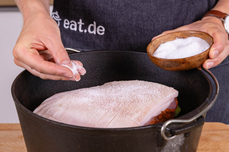 Schwarte salzen