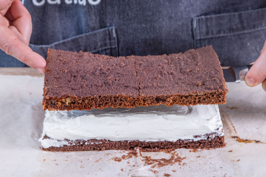 Low Carb Milchschnitte zusammensetzen