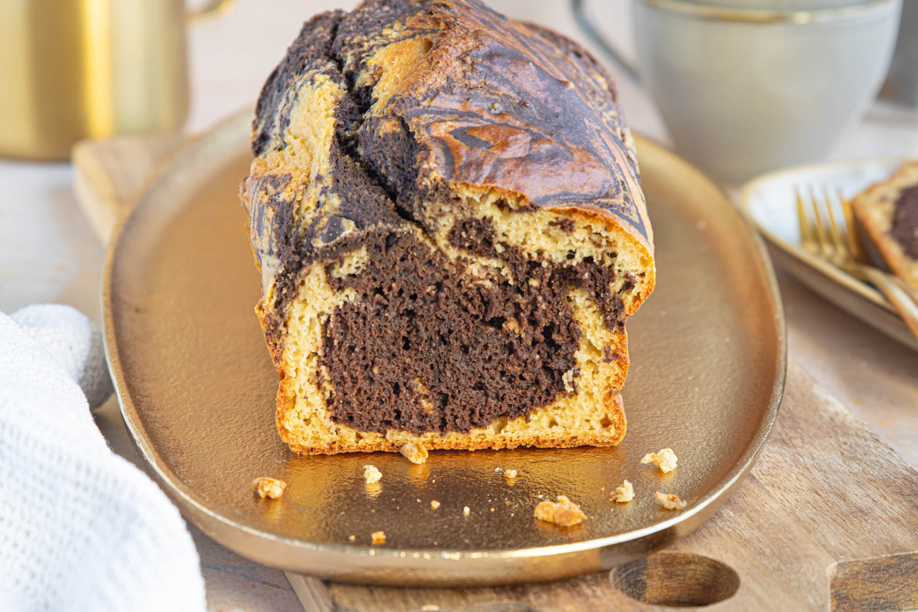 Marmorkuchen ohne Zucker