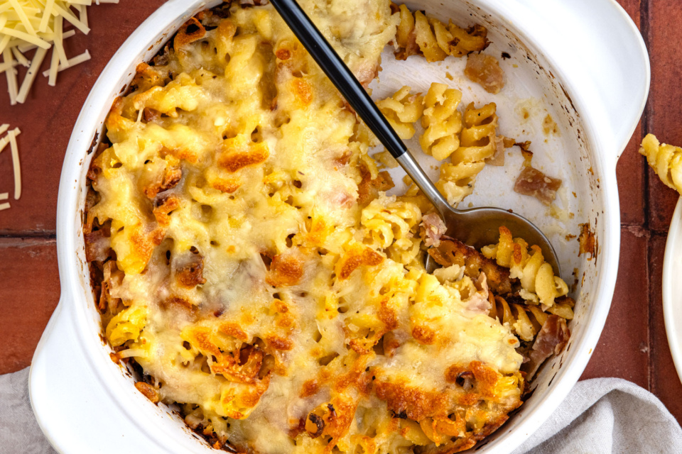 Nudelauflauf mit Schinken | Rezept - eat.de