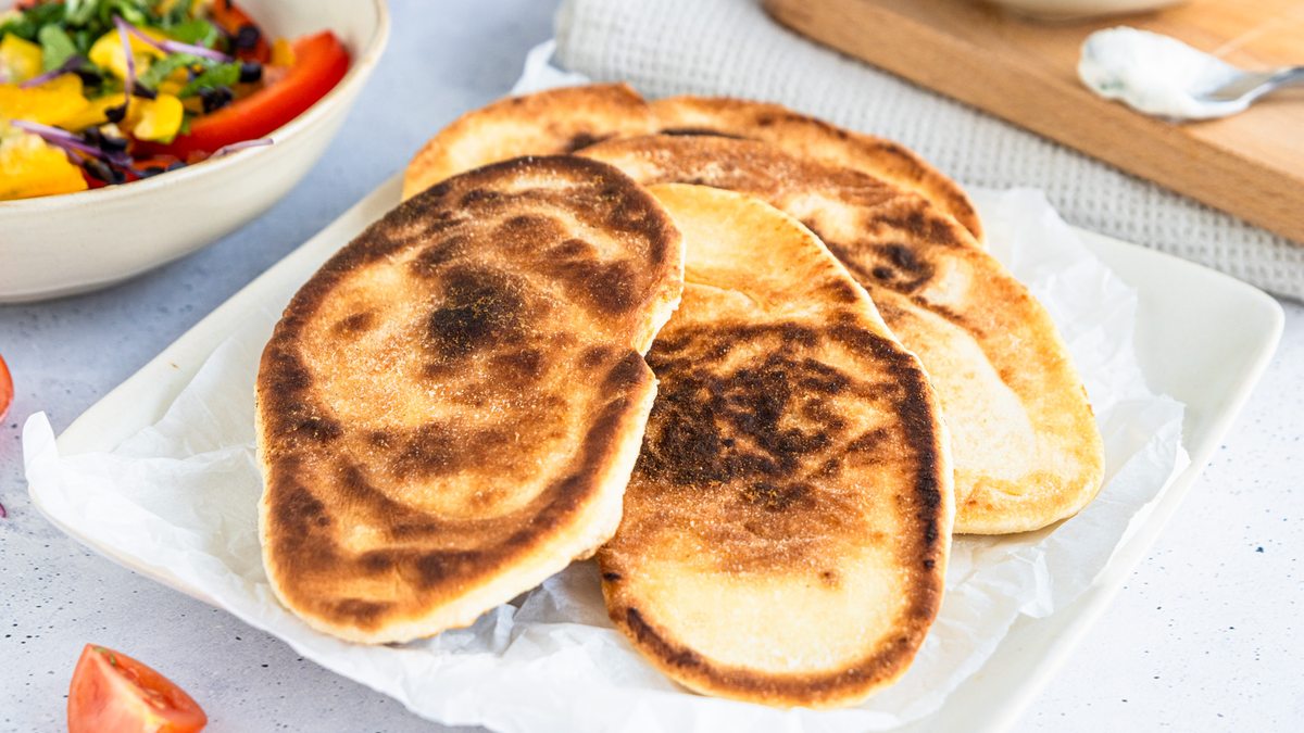 Pfannenbrot ohne Hefe | Rezept- eat.de