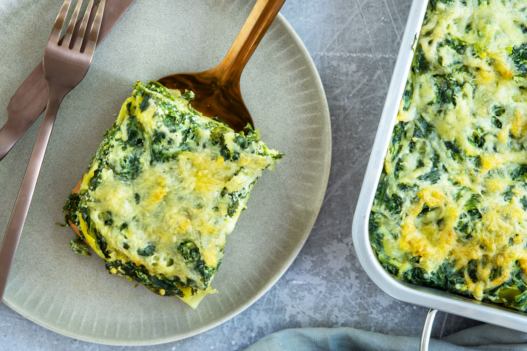 Ricotta-Spinat-Lasagne