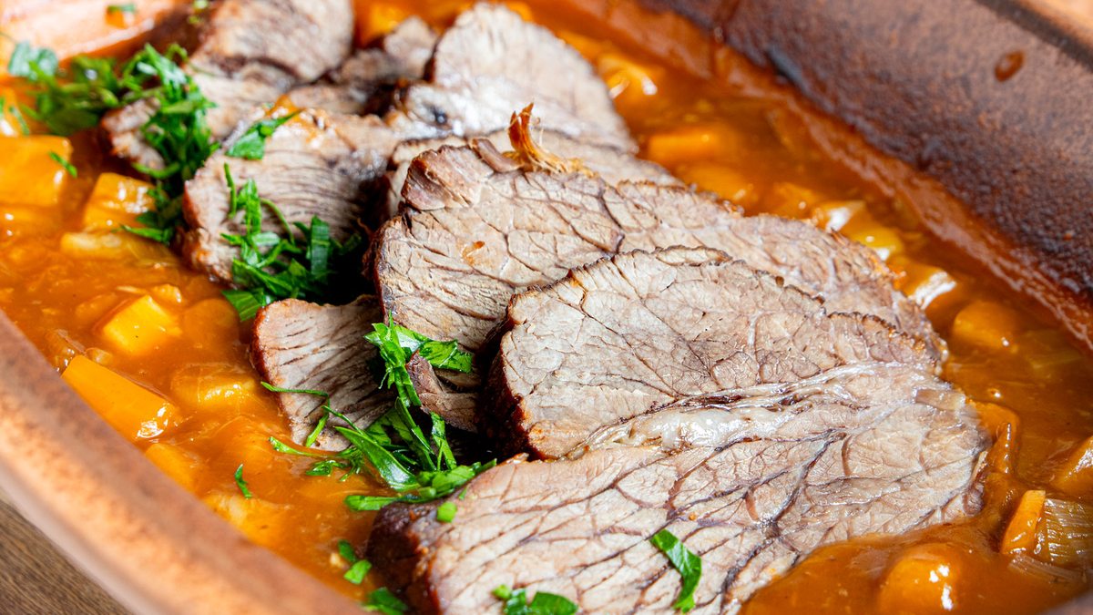 Rinderbraten im Römertopf