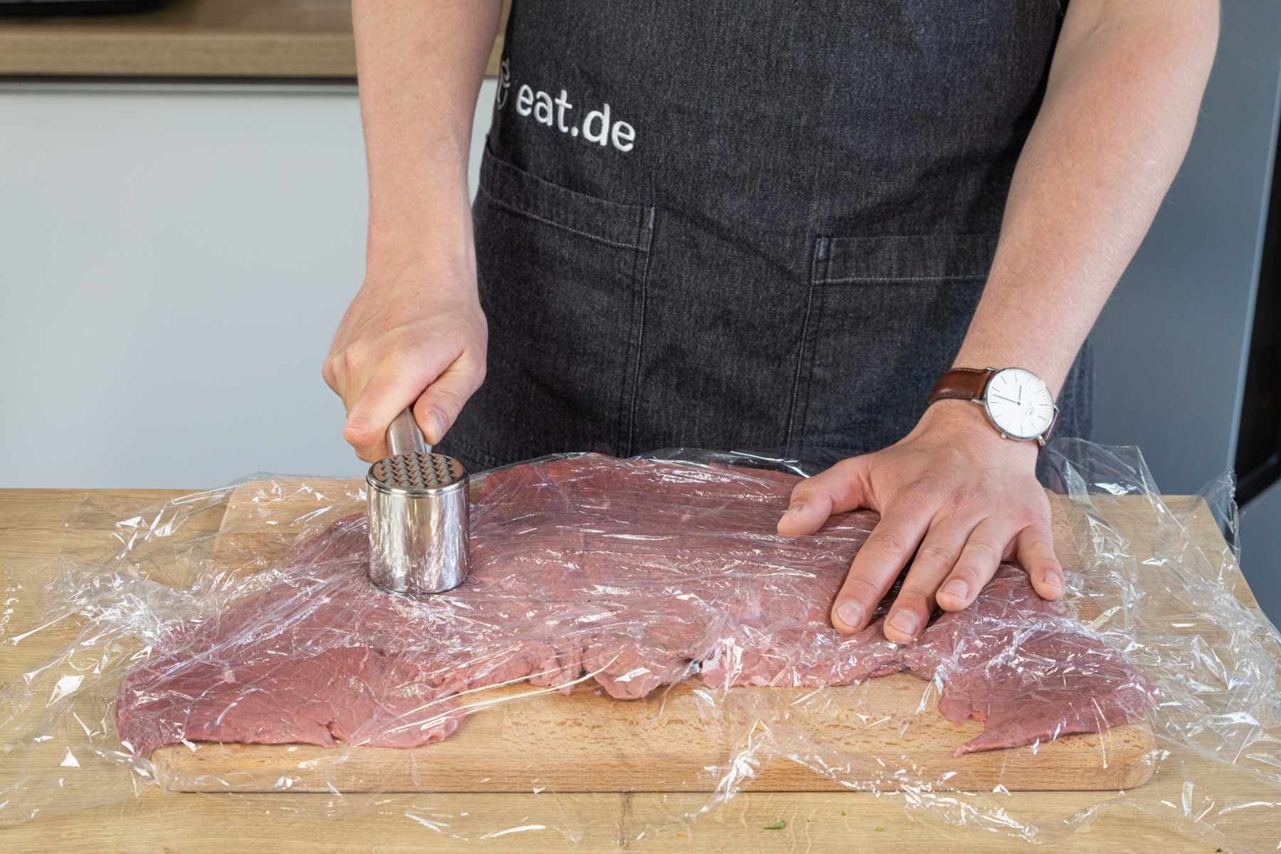 Fleisch plattieren