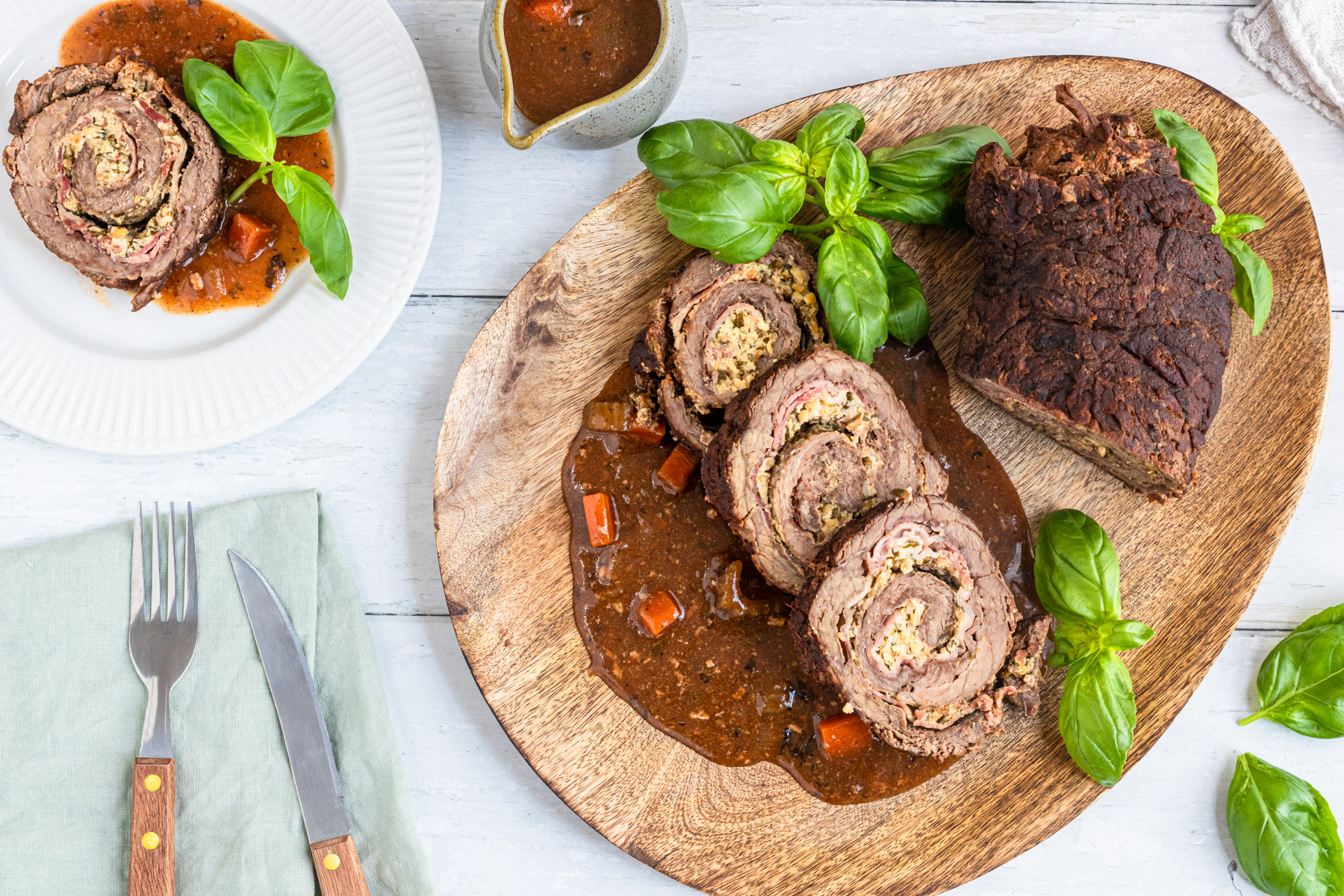 Rinderrollbraten im Backofen