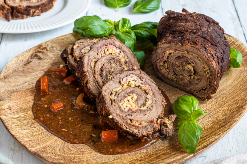 Rinderrollbraten im Backofen