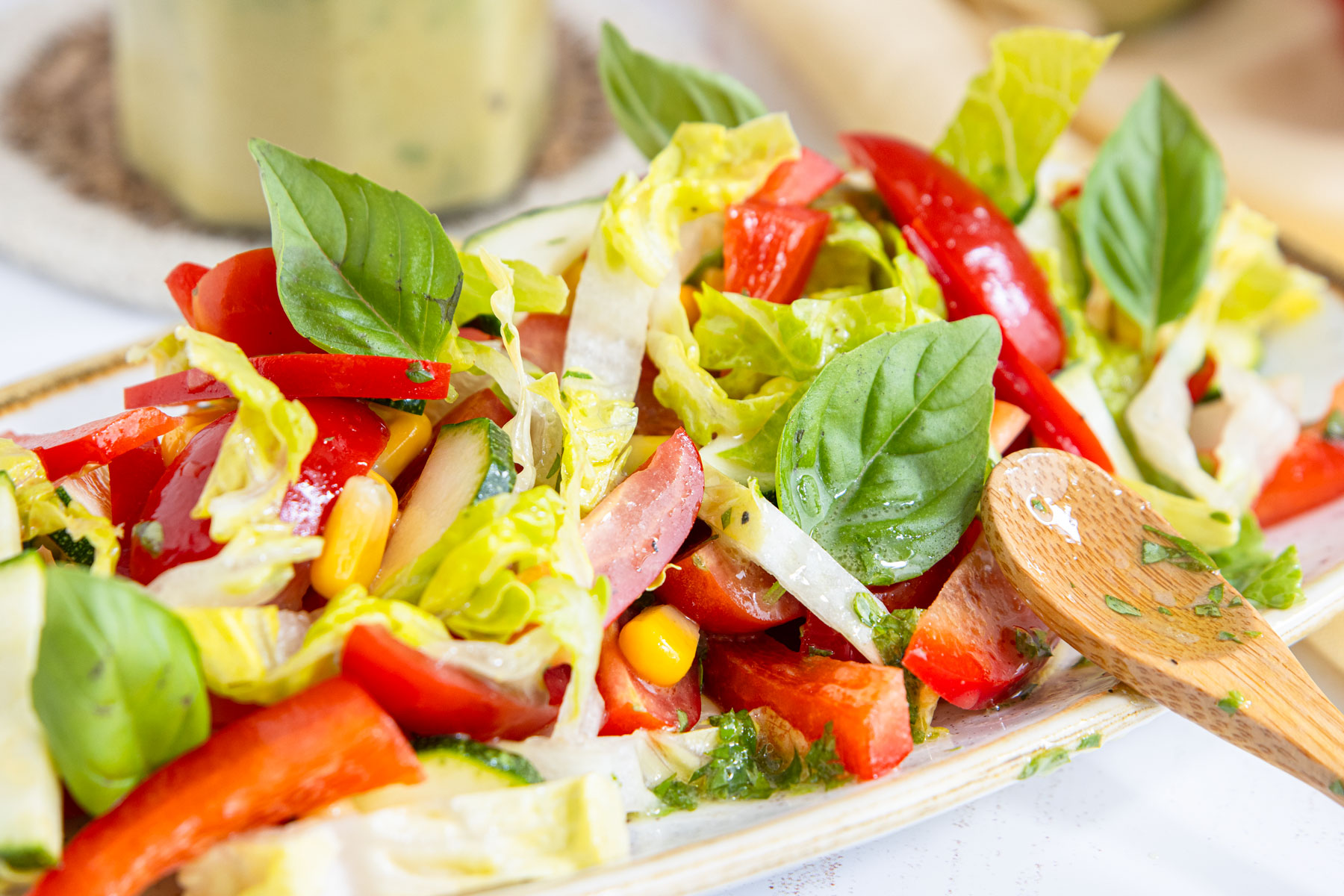 Schnelle Salatsoße für Blattsalate