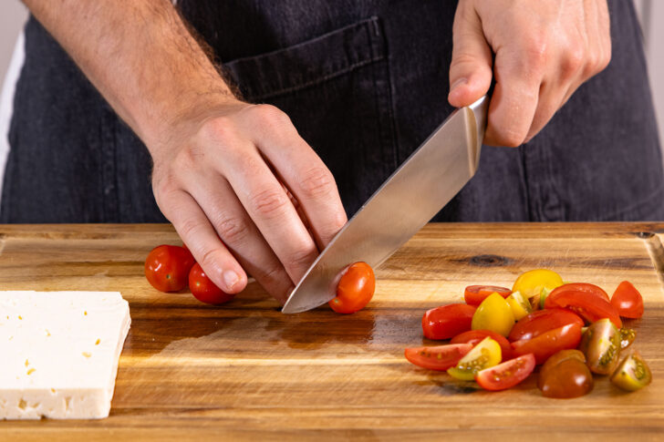 Tomaten vierteln