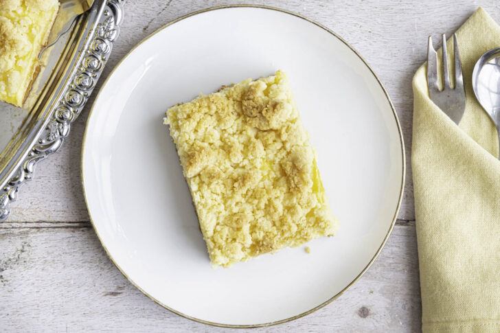 Streuselkuchen mit Pudding nach Omas Rezept