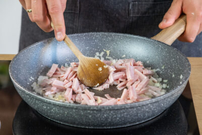 Schinken anbraten