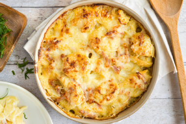 Tortellini-Auflauf mit Schinken-Käse-Sahne-Soße