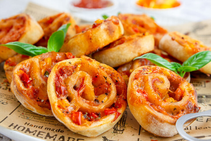 Vegetarische Pizzaschnecken