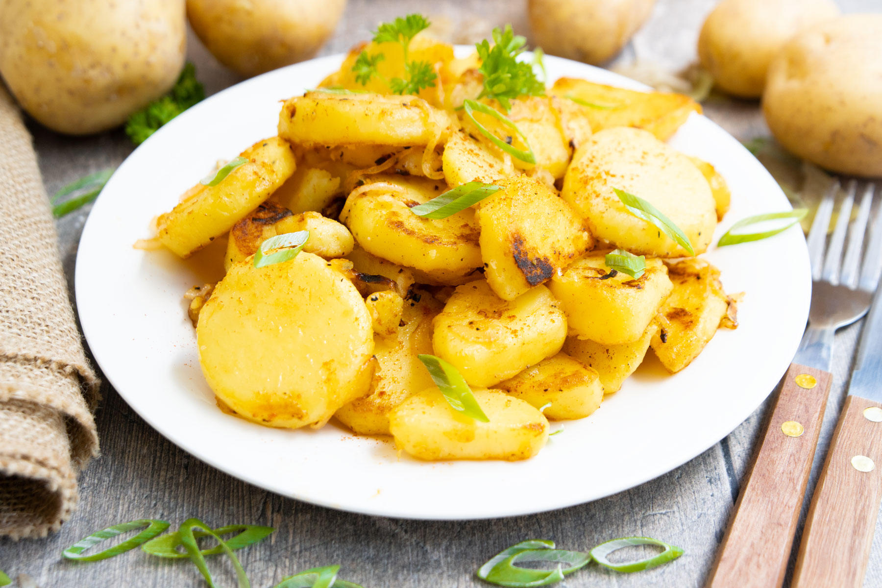 Kartoffelpüree Aus Kalten Gekochten Kartoffeln Thermomix Bratkartoffeln aus gekochten Kartoffeln | Rezept- eat.de