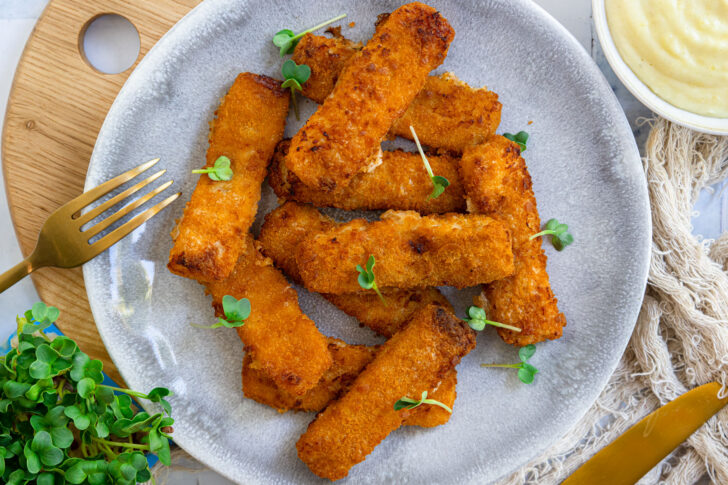 Fischstäbchen aus der Heißluftfritteuse
