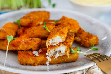 Fischstäbchen aus der Heißluftfritteuse