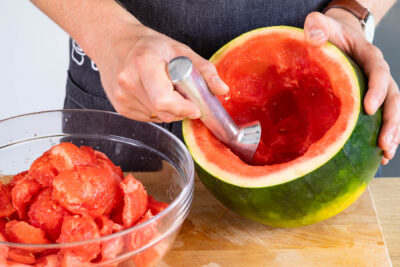 Melone aushöhlen