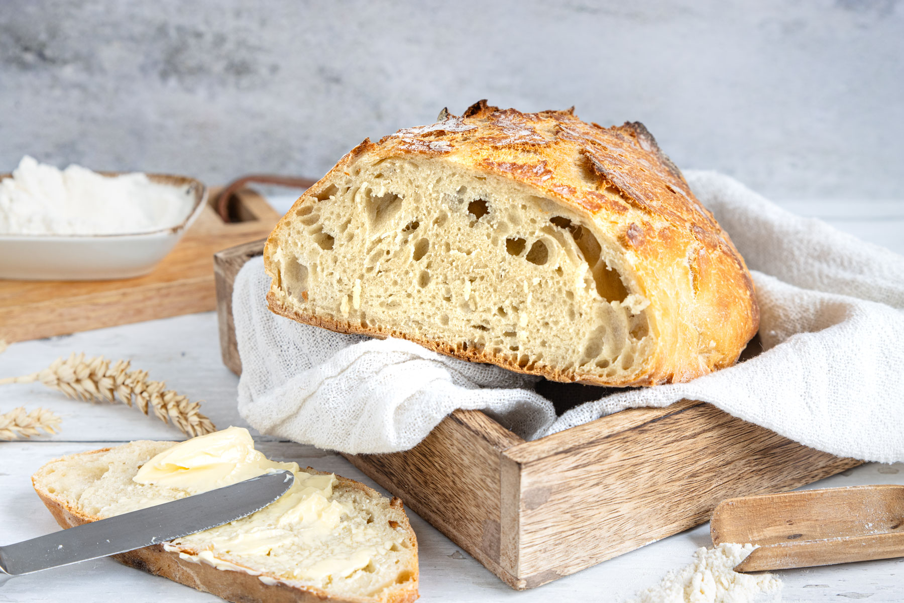 Einfaches Weißbrot mit Backpulver backen | Rezept
