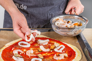 Meeresfrüchte verteilen