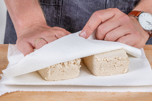 Tofu abtupfen