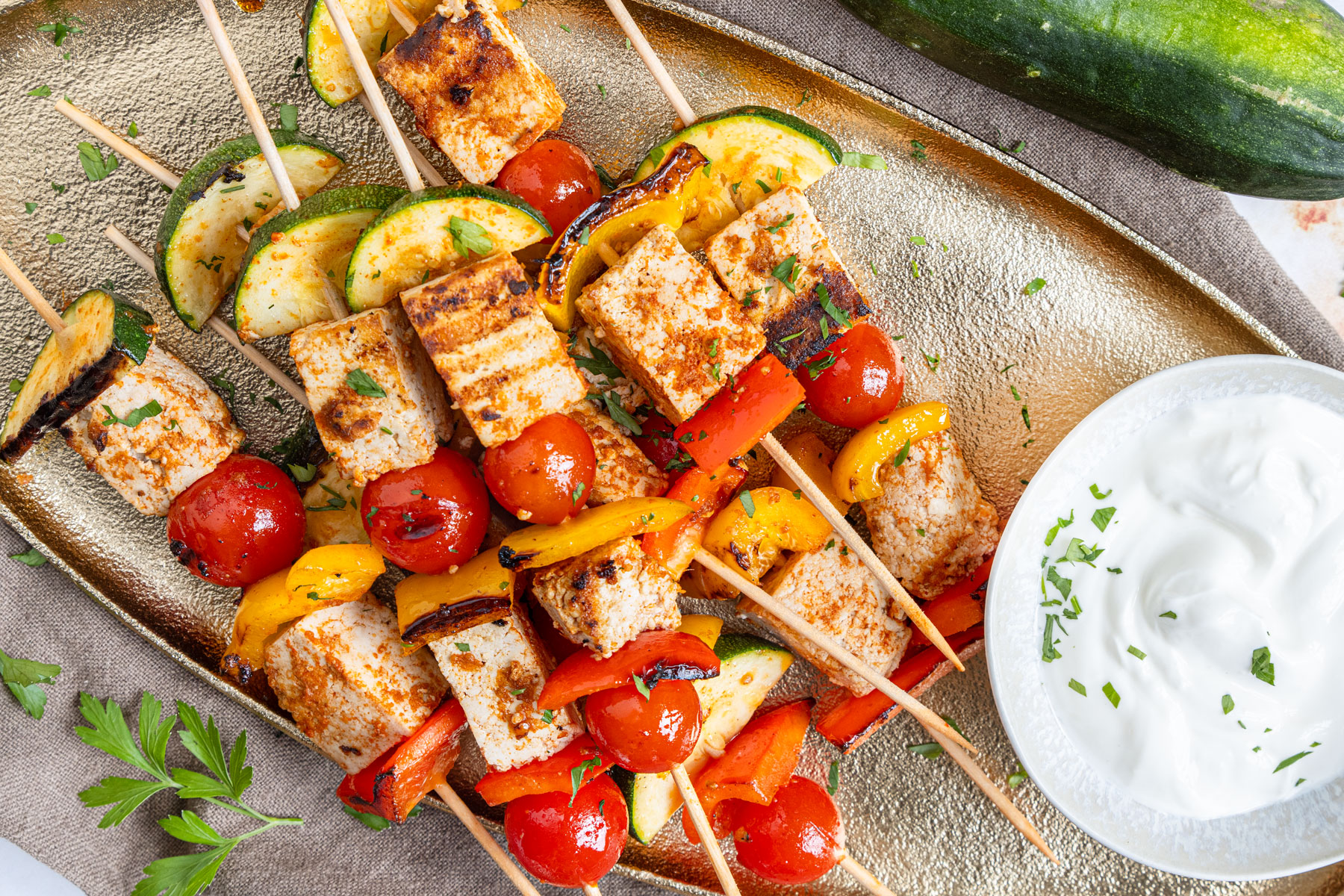 Tofu-Gemüse-Spieße