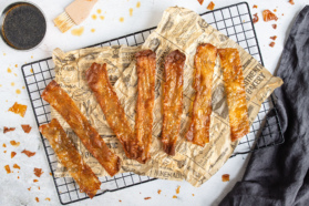 veganer Bacon aus Reispapier