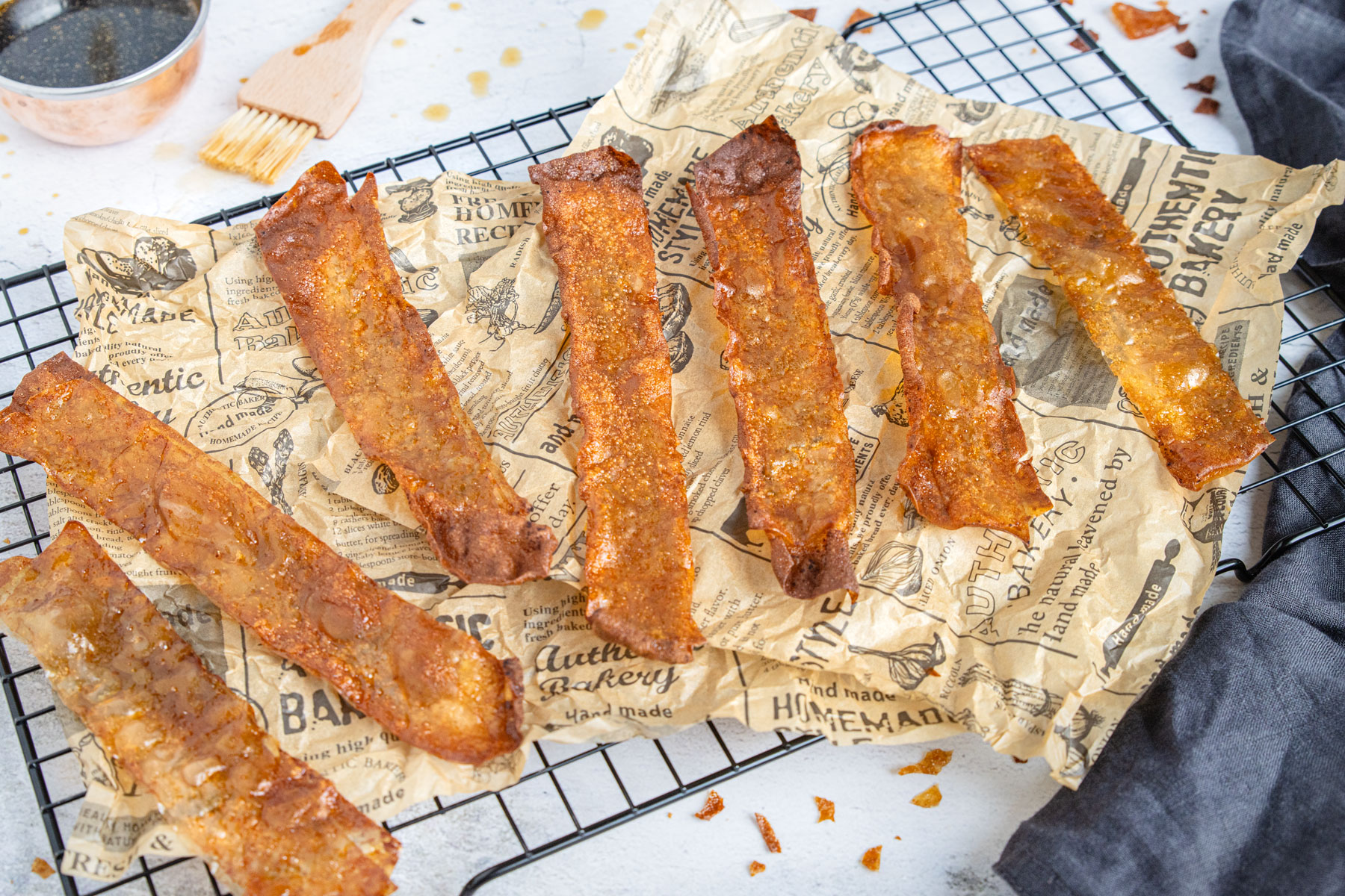 veganer Bacon aus Reispapier