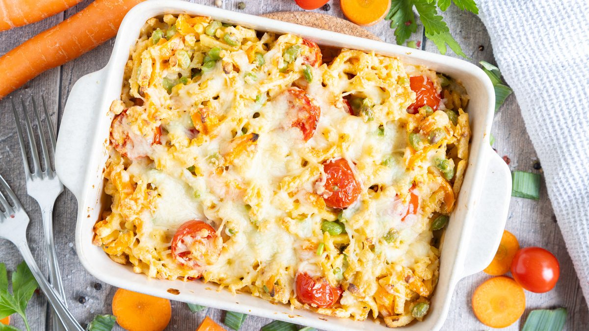 Vegetarischer Gemüse-Spätzle-Auflauf | Rezept