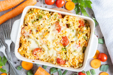 vegetarischer Gemüse-Spätzle-Auflauf