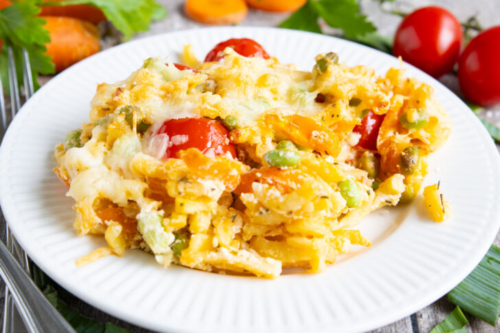 vegetarischer Gemüse-Spätzle-Auflauf