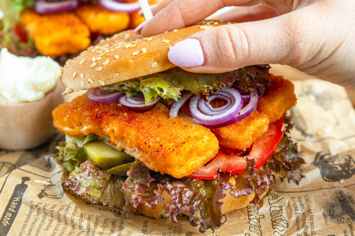 Fischstäbchen-Burger