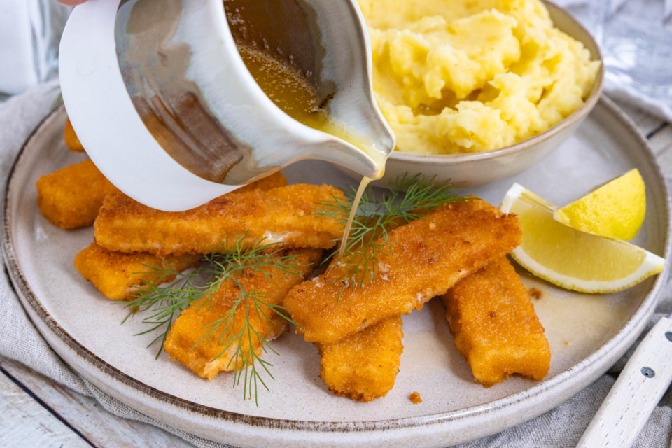 Fischstäbchen mit Kartoffelbrei | Rezept