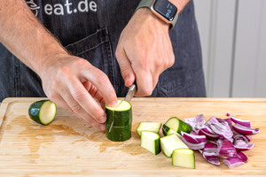 Zucchini schneiden