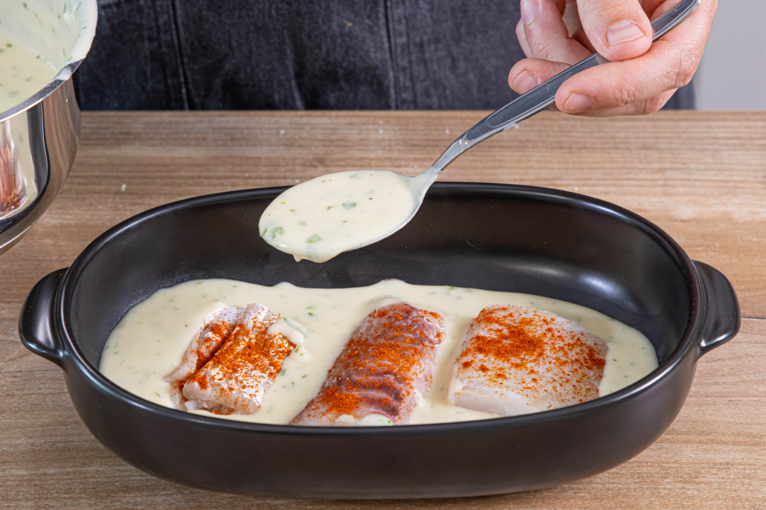 Kabeljau im Backofen mit Senfsauce | Rezept