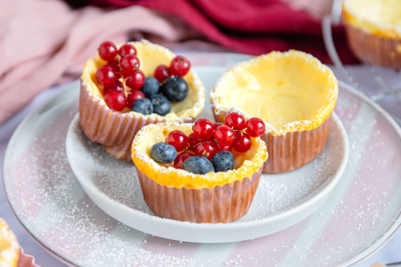 Käsekuchen-Muffins ohne Boden