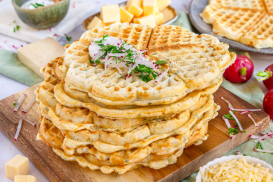 Herzhafte Waffeln mit Käse