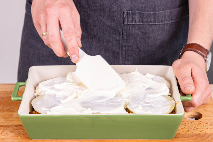 Crème fraîche verstreichen