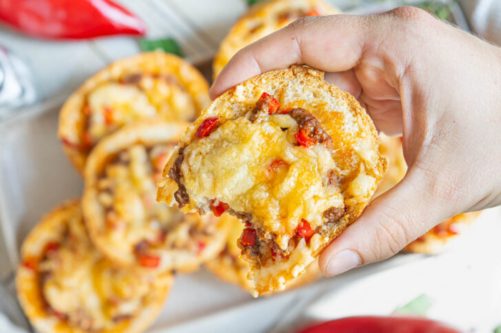 Pizzabrötchen mit Hackfleisch