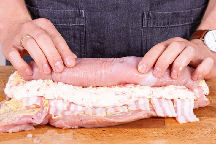 Putenbrust zusammenrollen