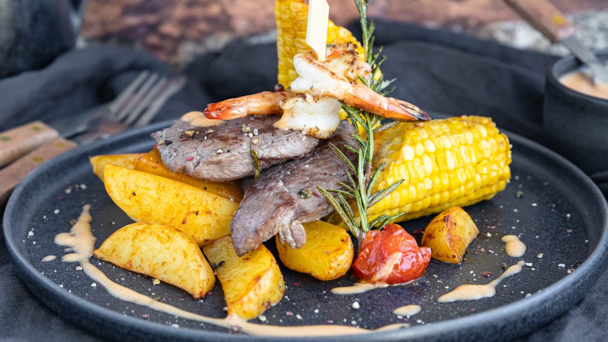 Surf & Turf mit Straußensteak