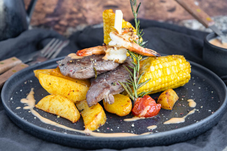 Surf & Turf vom Straußensteak