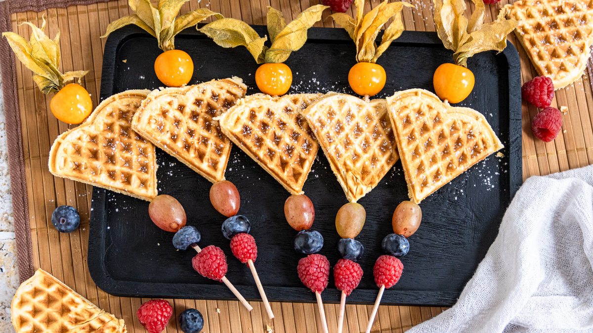 Waffel am Spieß
