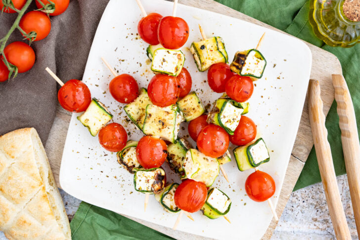 Zucchini-Käse-Spieße
